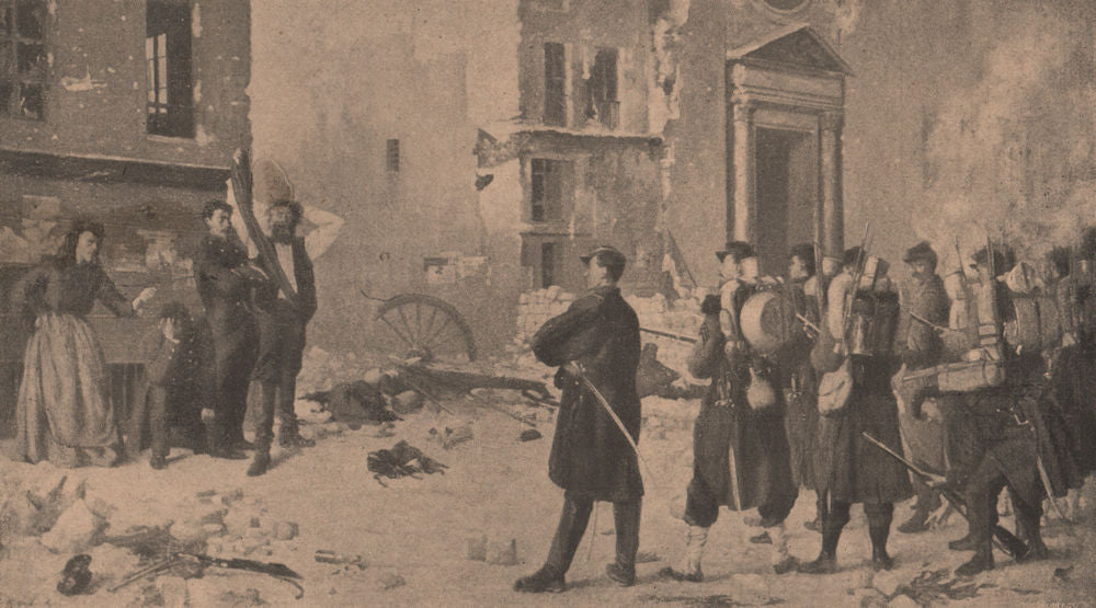 PARIS COMMUNE 1871. Quand vous-voudrez! (Tableau de Jules Riou, 1871) c1873